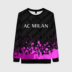 Свитшот женский AC Milan pro football: символ сверху, цвет: 3D-черный