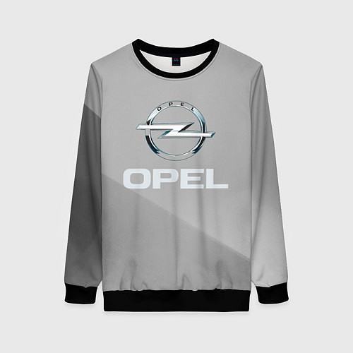 Женский свитшот Opel - серая абстракция / 3D-Черный – фото 1