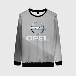 Свитшот женский Opel - серая абстракция, цвет: 3D-черный