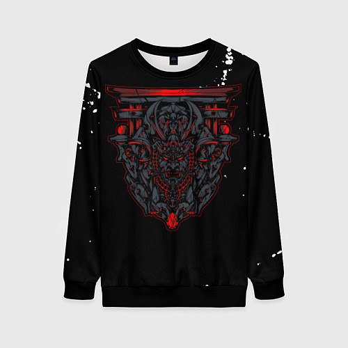 Женский свитшот Самурай лого / 3D-Черный – фото 1