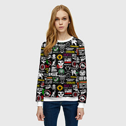 Свитшот женский Inscriptions in English quotes, цвет: 3D-белый — фото 2