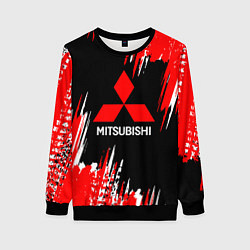 Свитшот женский Mitsubishi - краска, цвет: 3D-черный