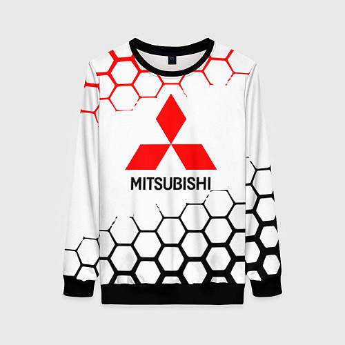 Женский свитшот Mitsubishi - логотип / 3D-Черный – фото 1