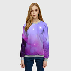 Свитшот женский Космическое одеяло, цвет: 3D-меланж — фото 2