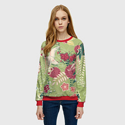 Свитшот женский Восточный шелк, цвет: 3D-красный — фото 2