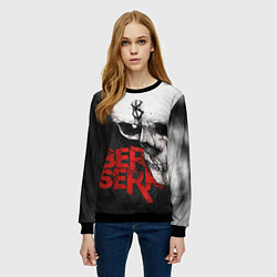 Свитшот женский Berserk - Череп с клеймом жертвы, цвет: 3D-черный — фото 2