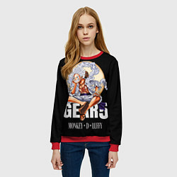 Свитшот женский Монки Д Луффи 5 гир - One Piece, цвет: 3D-красный — фото 2