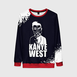 Свитшот женский Kanye west - tuxtera брызги, цвет: 3D-красный