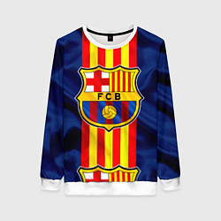 Свитшот женский Фк Барселона Лого, цвет: 3D-белый