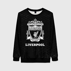 Свитшот женский Liverpool sport на темном фоне, цвет: 3D-черный