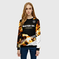 Свитшот женский Bayer 04 legendary sport fire, цвет: 3D-черный — фото 2