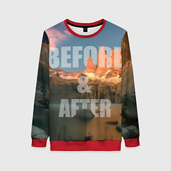 Свитшот женский BEFORE&AFTER, цвет: 3D-красный