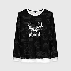 Свитшот женский Phonk - rap, цвет: 3D-белый