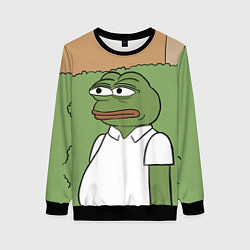 Свитшот женский Pepe Gomer прячется в кусты, цвет: 3D-черный