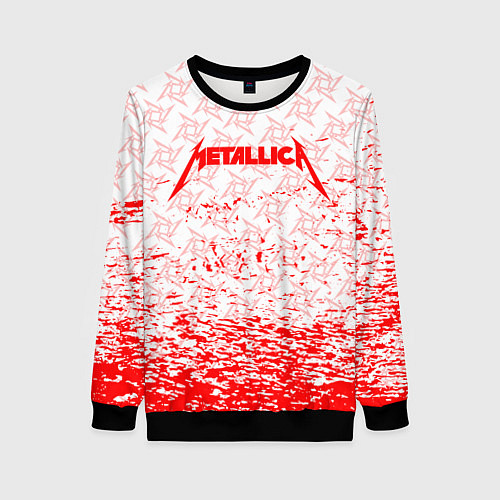 Женский свитшот Metallica - брызги / 3D-Черный – фото 1
