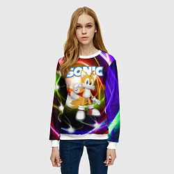 Свитшот женский Майлз Тейлз Прауэр - Sonic - Видеоигра, цвет: 3D-белый — фото 2