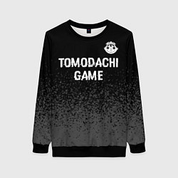 Свитшот женский Tomodachi Game glitch на темном фоне: символ сверх, цвет: 3D-черный