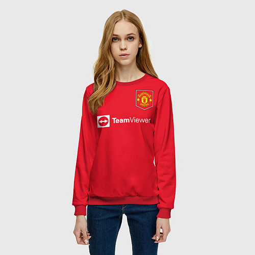 Женский свитшот Rashford Манчестер Юнайтед форма 20222023 / 3D-Красный – фото 3