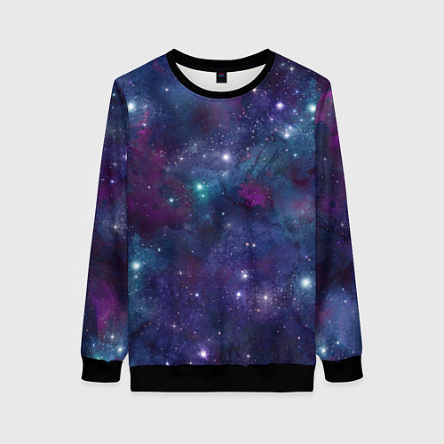 Женский свитшот Бесконечность звездного неба / 3D-Черный – фото 1