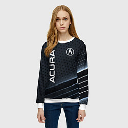 Свитшот женский Acura карбон, цвет: 3D-белый — фото 2