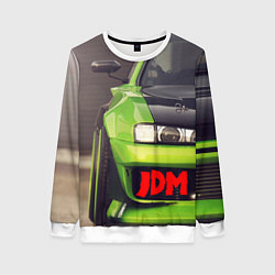 Женский свитшот JDM машина зеленая тюнингованная