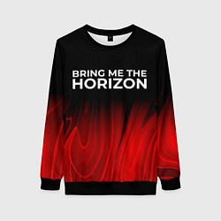 Свитшот женский Bring Me the Horizon red plasma, цвет: 3D-черный