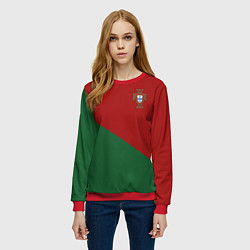 Свитшот женский Сборная Португалии форма для чемпионата мира 2022, цвет: 3D-красный — фото 2