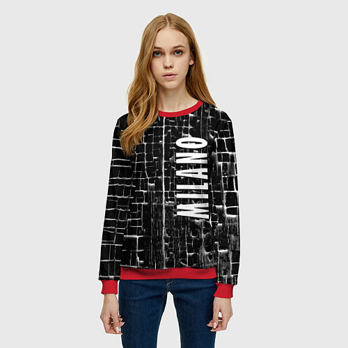 Женский свитшот Milano - autumn - winter 2025 / 3D-Красный – фото 3