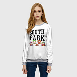 Свитшот женский South park кострёр, цвет: 3D-меланж — фото 2