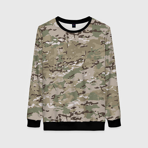 Женский свитшот Мультикам камуфляж / 3D-Черный – фото 1