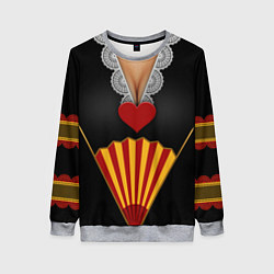 Свитшот женский Червонная королева Верх, цвет: 3D-меланж