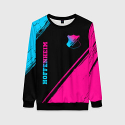 Женский свитшот Hoffenheim - neon gradient: надпись, символ