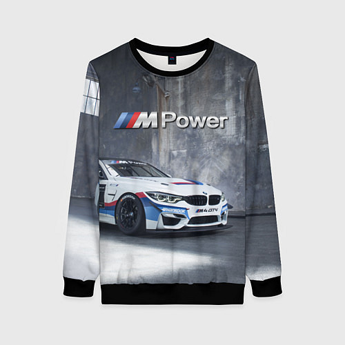 Женский свитшот BMW M4 GT4 - racing team - motorsport / 3D-Черный – фото 1