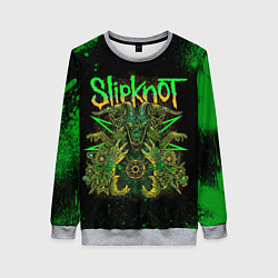 Женский свитшот Slipknot green satan