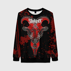 Свитшот женский Slipknot - красный козел, цвет: 3D-черный