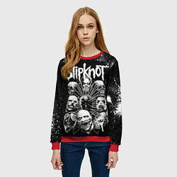 Свитшот женский Slipknot Black, цвет: 3D-красный — фото 2