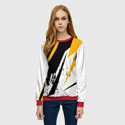Свитшот женский Гоночная абстракция, цвет: 3D-красный — фото 2