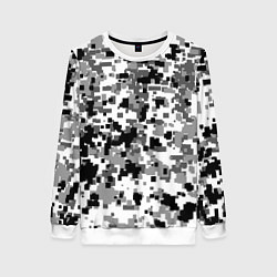 Свитшот женский Городской пиксель камуфляж, цвет: 3D-белый