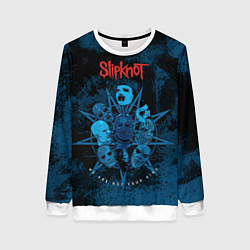 Свитшот женский Slipknot blue, цвет: 3D-белый