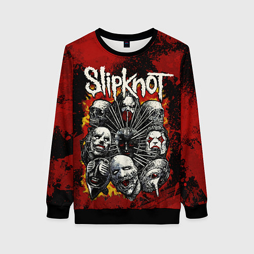 Женский свитшот Slipknot rock / 3D-Черный – фото 1