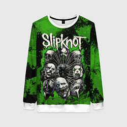 Женский свитшот Slipknot green abstract