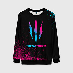 Свитшот женский The Witcher - neon gradient, цвет: 3D-черный