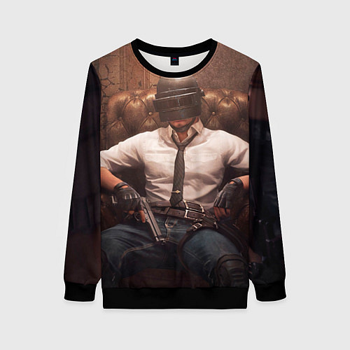 Женский свитшот PlаyerUnknowns Battlegrounds / 3D-Черный – фото 1