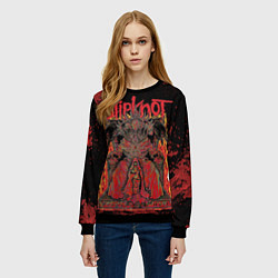 Свитшот женский Slipknot black and red, цвет: 3D-черный — фото 2