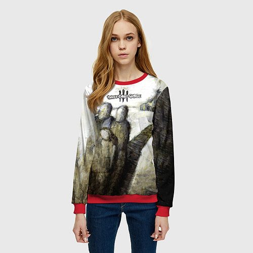 Женский свитшот Three Days Grace дебютный альбом / 3D-Красный – фото 3