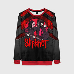 Женский свитшот Slipknot black and red