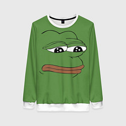 Женский свитшот Лягушонок Pepe грустит