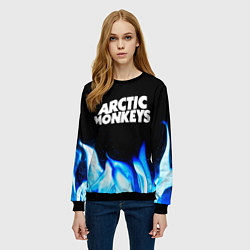 Свитшот женский Arctic Monkeys blue fire, цвет: 3D-черный — фото 2
