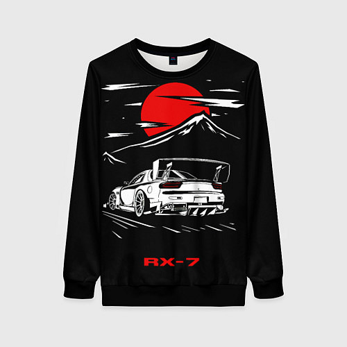 Женский свитшот Мазда RX - 7 JDM Style / 3D-Черный – фото 1