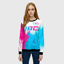 Свитшот женский JAC neon gradient style: символ сверху, цвет: 3D-черный — фото 2